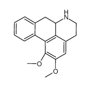 (6aS)-1,2-dimethoxy-5,6,6a,7-tetrahydro-4H-dibenzo[de,g]quinoline结构式