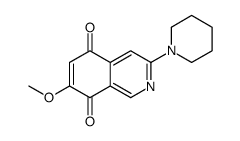 7-methoxy-3-piperidin-1-ylisoquinoline-5,8-dione结构式