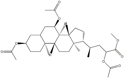 3α,7α,23-Tris(acetyloxy)cholan-24-oic acid methyl ester结构式