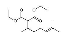 diethyl 2-(6-methylhept-5-en-2-yl)propanedioate Structure