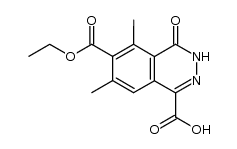 4-carboxy-7-ethoxycarbonyl-6,8-dimethyl-1(2H)-phthalazinone结构式