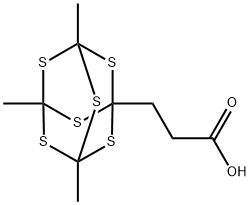 3,5,7-Trimethyl-2,4,6,8,9,10-hexathiaadamantane-1-propionic acid Structure