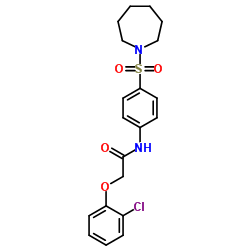 N-[4-(1-Azepanylsulfonyl)phenyl]-2-(2-chlorophenoxy)acetamide结构式