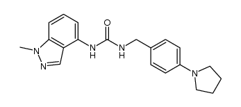 N-(1-methyl-1H-indazol-4-yl)-N'-[4-(1-pyrrolidinyl)benzyl]urea结构式