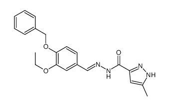 N-[(3-ethoxy-4-phenylmethoxyphenyl)methylideneamino]-5-methyl-1H-pyrazole-3-carboxamide Structure