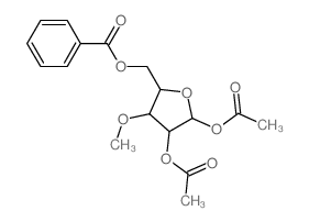 a-D-Ribofuranose, 3-O-methyl-, 1,2-diacetate 5-benzoate结构式