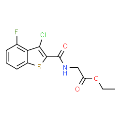 Glycine, N-[(3-chloro-4-fluorobenzo[b]thien-2-yl)carbonyl]-, ethyl ester (9CI)结构式