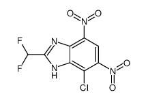 4-chloro-2-(difluoromethyl)-5,7-dinitro-1H-benzimidazole Structure