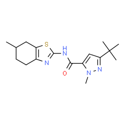 1H-Pyrazole-5-carboxamide,3-(1,1-dimethylethyl)-1-methyl-N-(4,5,6,7-tetrahydro-6-methyl-2-benzothiazolyl)-(9CI)结构式