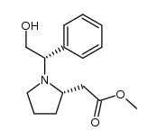 (2S)-[1-((S)-2-hydroxy-1-phenylethyl)pyrrolidin-2-yl]acetic acid methyl ester Structure