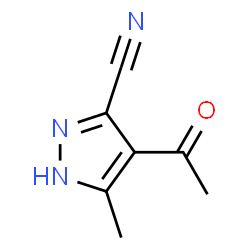 1H-Pyrazole-3-carbonitrile, 4-acetyl-5-methyl- (9CI) structure