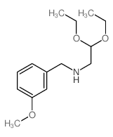 2,2-diethoxy-N-[(3-methoxyphenyl)methyl]ethanamine结构式