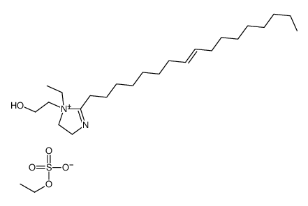 (Z)-1-ethyl-2-(8-heptadecenyl)-4,5-dihydro-1-(2-hydroxyethyl)-1H-imidazolium ethyl sulphate结构式