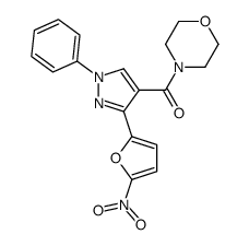 morpholin-4-yl-[3-(5-nitrofuran-2-yl)-1-phenylpyrazol-4-yl]methanone Structure