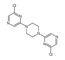 2-chloro-6-[4-(6-chloropyrazin-2-yl)piperazin-1-yl]pyrazine结构式