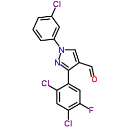 3-(2,4-DICHLORO-5-FLUOROPHENYL)-1-(3-CHLOROPHENYL)-1H-PYRAZOLE-4-CARBALDEHYDE picture