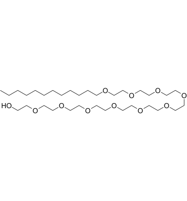 Decaethylene glycol dodecyl ether Structure