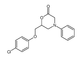 6-[(4-chlorophenoxy)methyl]-4-phenylmorpholin-2-one结构式