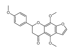 4,9-dimethoxy-7-(4-methoxy-phenyl)-6,7-dihydro-furo[3,2-g]chromen-5-one结构式