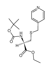 N-tert-Butoxycarbonyl-S-4-picolyl-L-cystein-ethylester结构式
