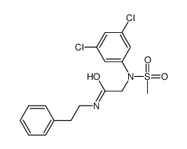 2-(3,5-dichloro-N-methylsulfonylanilino)-N-(2-phenylethyl)acetamide结构式