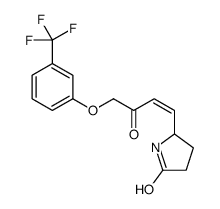 5-[3-oxo-4-[3-(trifluoromethyl)phenoxy]but-1-enyl]pyrrolidin-2-one结构式