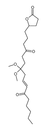 (E)-1-(tetrahydro-5-oxofuran-2-yl)-7,7-dimethoxyhexadec-9-ene-4,11-dione结构式