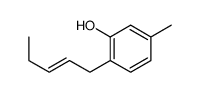5-methyl-2-pent-2-enylphenol Structure