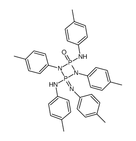 2-Oxo-2,4-di-p-toluidino-1,3-di-p-tolyl-4-p-tolylimino-cyclodiphosphazan结构式