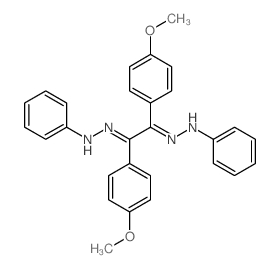 N-[[(2Z)-1,2-bis(4-methoxyphenyl)-2-(phenylhydrazinylidene)ethylidene]amino]aniline结构式
