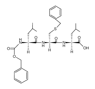 Benzyloxycarbonyl-Leu-(S-benzyl-Cys)-Leu Structure
