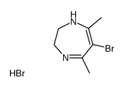 6-bromo-5,7-dimethyl-2,3-dihydro-1H-[1,4]diazepine, hydrobromide结构式