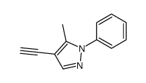 4-ethynyl-5-methyl-1-phenylpyrazole结构式