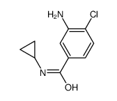 3-Amino-4-chloro-N-cyclopropylbenzamide结构式