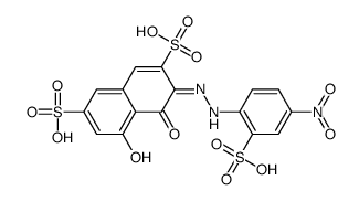 5-hydroxy-3-[(4-nitro-2-sulfophenyl)hydrazinylidene]-4-oxonaphthalene-2,7-disulfonic acid Structure