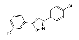 5-(3-bromophenyl)-3-(4-chlorophenyl)-1,2-oxazole结构式