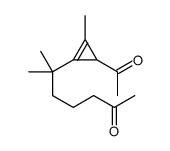 6-(3-acetyl-2-methylcyclopropen-1-yl)-6-methylheptan-2-one结构式