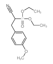 Phosphonic acid, [1-cyano-2- (4-methoxyphenyl)ethyl]-, diethyl ester Structure
