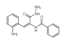 N-[2-(2-aminophenyl)-1-(hydrazinecarbonyl)ethenyl]benzamide结构式