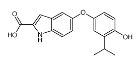 5-(4-hydroxy-3-propan-2-ylphenoxy)-1H-indole-2-carboxylic acid结构式