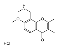 (7-methoxy-2,3-dimethyl-4-oxochromen-8-yl)methyl-methylazanium,chloride结构式