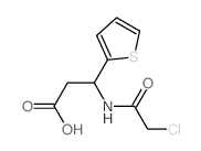 3-[(2-chloroacetyl)amino]-3-thiophen-2-yl-propanoic acid structure