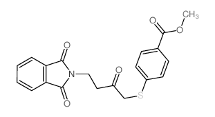 methyl 4-[4-(1,3-dioxoisoindol-2-yl)-2-oxo-butyl]sulfanylbenzoate Structure