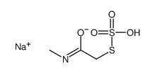 sodium S-[2-(methylamino)-2-oxoethyl] thiosulphate结构式