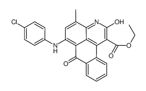 ethyl 6-[(4-chlorophenyl)amino]-2,7-dihydro-4-methyl-2,7-dioxo-3H-dibenz[f,ij]isoquinoline-1-carboxylate结构式