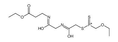 ethoxymethyl-[2-[[2-[(3-ethoxy-3-oxopropyl)amino]-2-oxoethyl]amino]-2-oxoethyl]sulfanyl-sulfanylidenephosphanium结构式