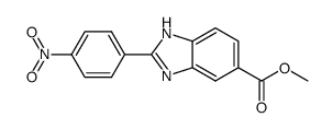 methyl 1H-2-(4-nitrophenyl)benzimidazole-5-carboxylate结构式