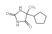 2,4-Imidazolidinedione,5-cyclopentyl-5-methyl- Structure