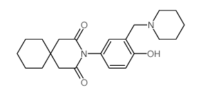 3-Azaspiro[5.5]undecane-2,4-dione,3-[4-hydroxy-3-(1-piperidinylmethyl)phenyl]- structure
