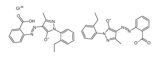 hydrogen bis[2-[[1-(2-ethylphenyl)-3-methyl-5-oxo-4,5-dihydro-1H-pyrazol-4-yl]azo]benzoato(2-)]chromate(1-) Structure